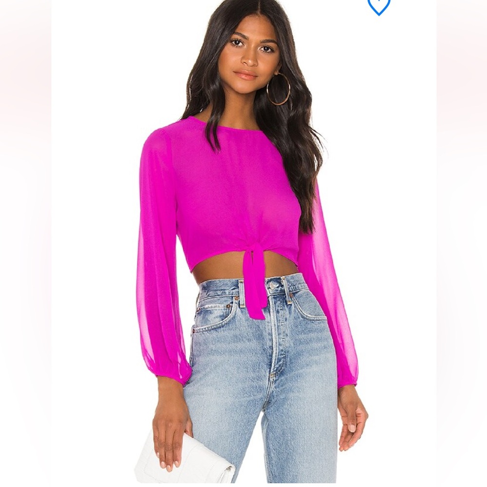 superdown Tie-Front Blouse